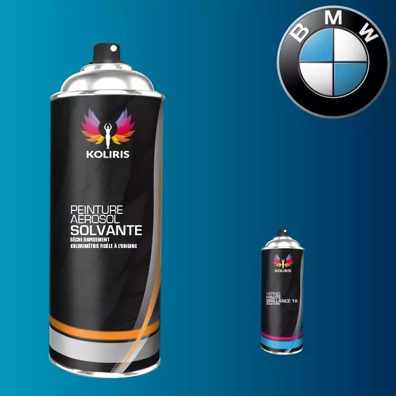 Pack 2 aérosols peinture moto solvant Bmw Moto 400ml