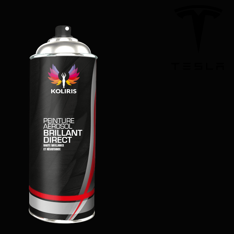 Bombe de peinture voiture Tesla 1K brillant 400ml - Koliris