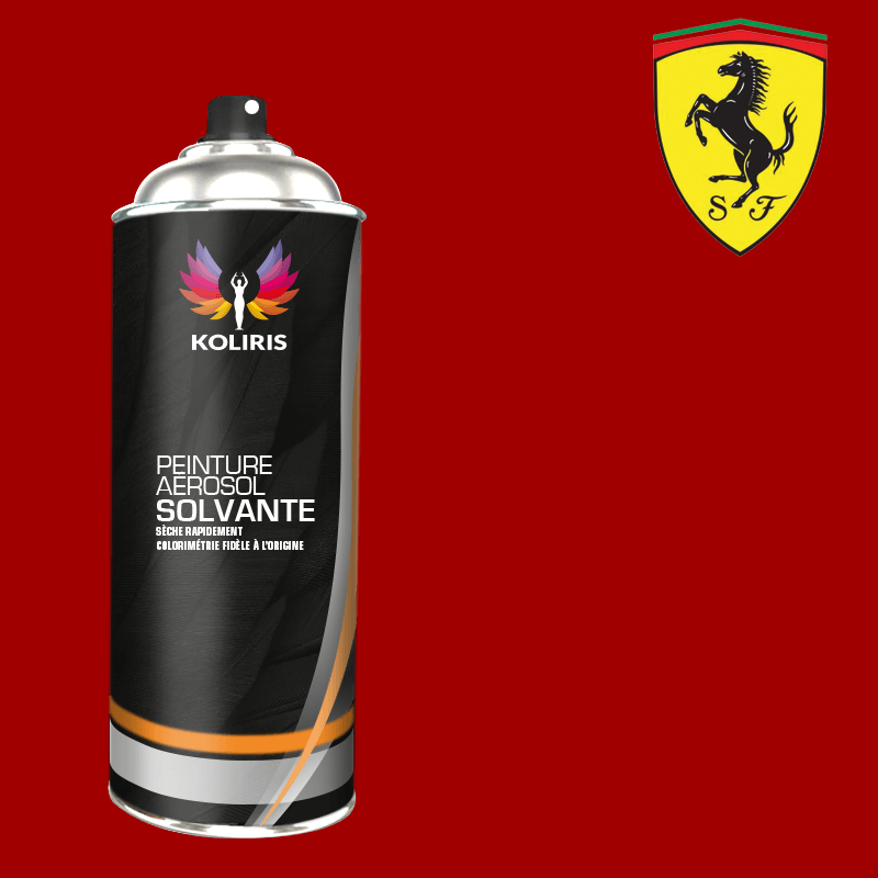 Bombe de peinture voiture solvant Ferrari - carenciel.pro