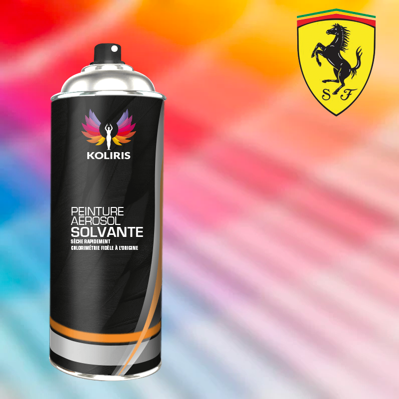 Bombe de peinture voiture solvant Ferrari - carenciel.pro