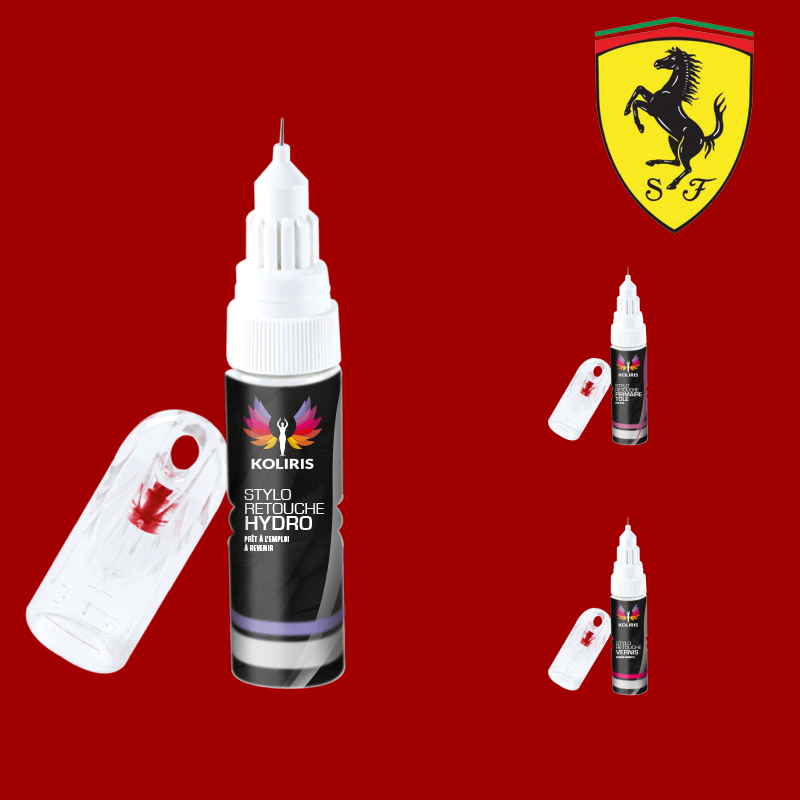 Pack 3 stylos de retouche voiture Ferrari