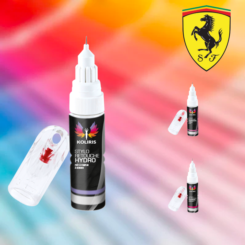 Pack 3 stylos de retouche voiture Ferrari