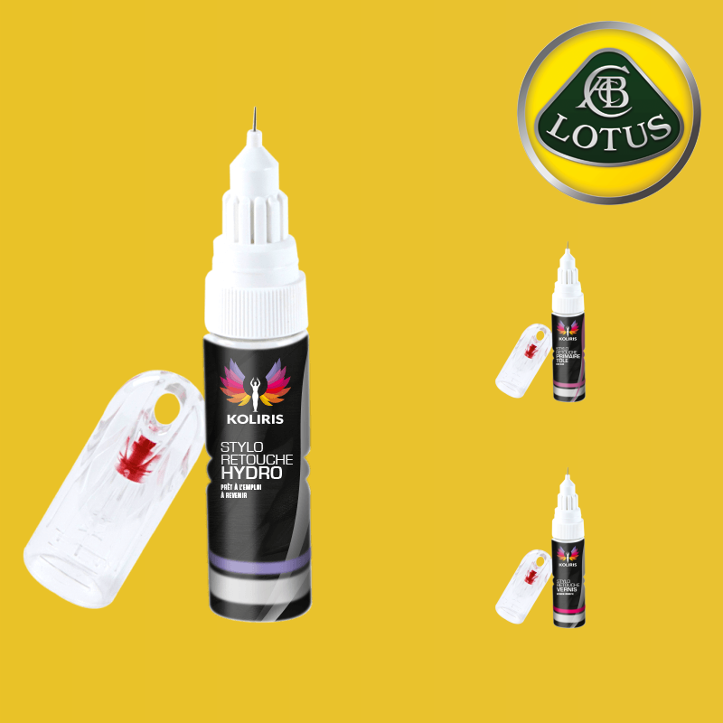 Pack 3 stylos de retouche Lotus pour professionnels de la peinture automobile