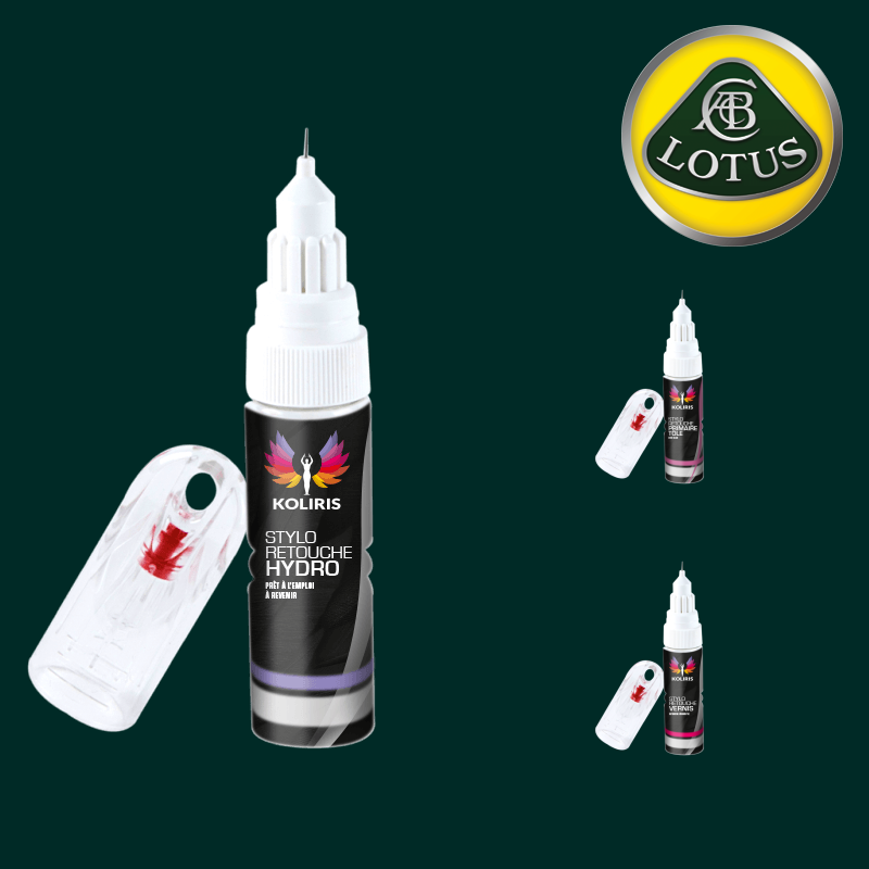 Pack 3 stylos de retouche Lotus pour professionnels de la peinture automobile