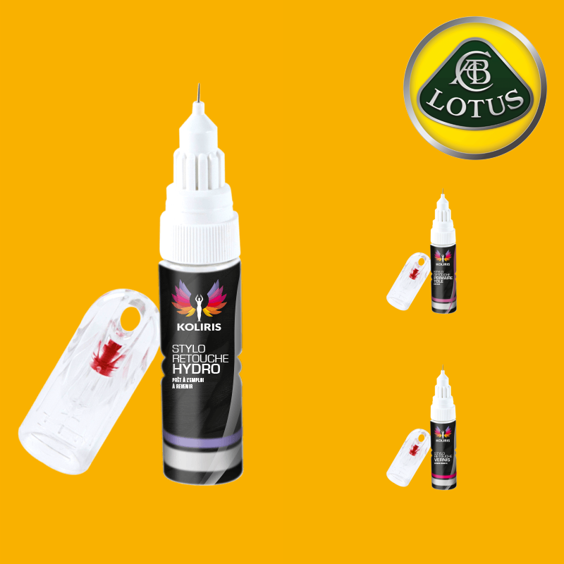 Pack 3 stylos de retouche Lotus pour professionnels de la peinture automobile
