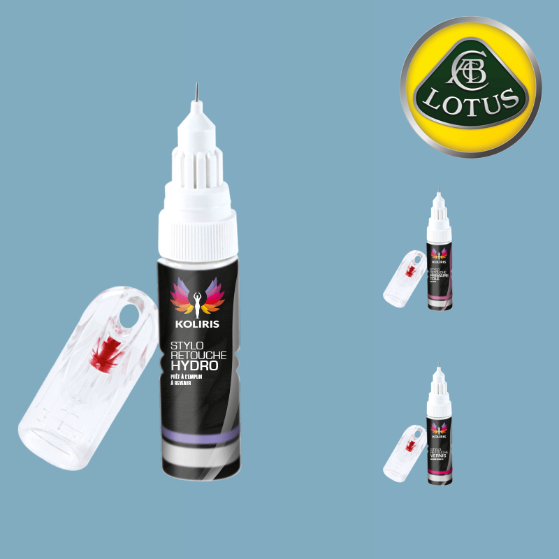 Pack 3 stylos de retouche Lotus pour professionnels de la peinture automobile
