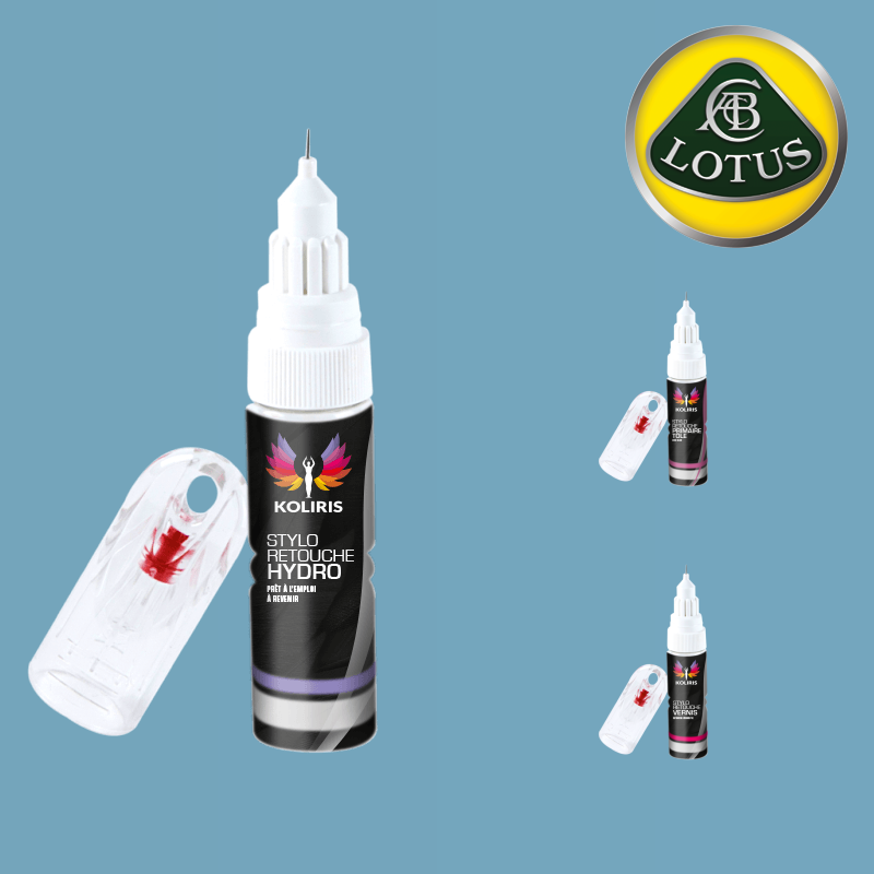 Pack 3 stylos de retouche Lotus pour professionnels de la peinture automobile