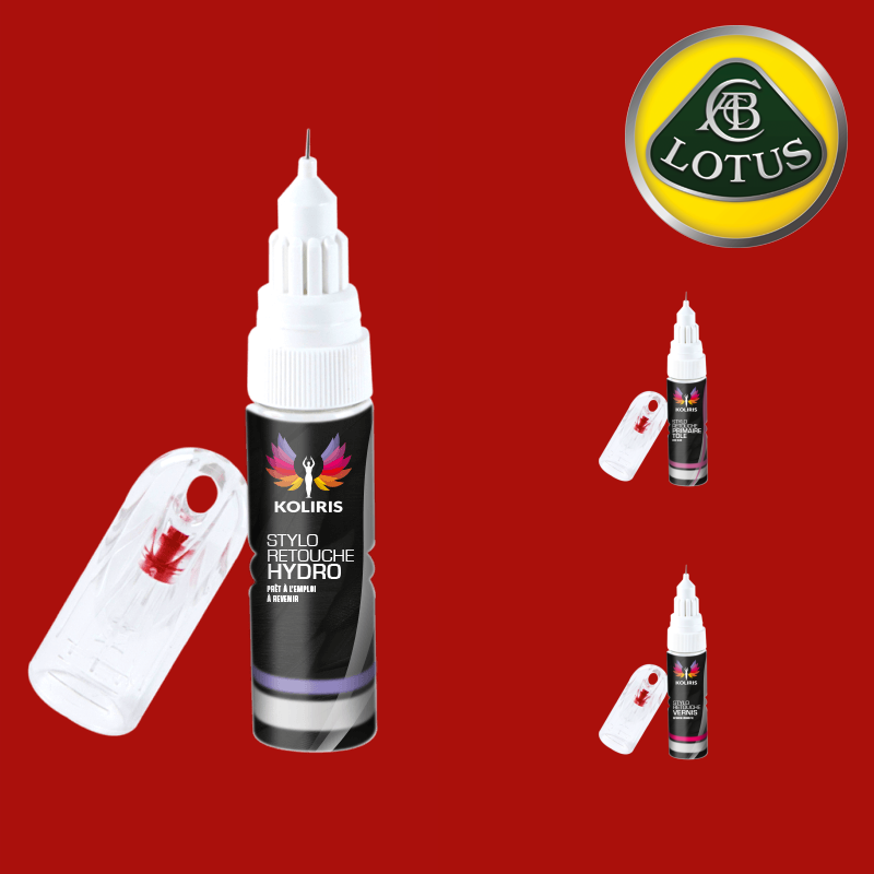 Pack 3 stylos de retouche Lotus pour professionnels de la peinture automobile