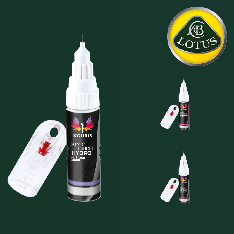 Pack 3 stylos de retouche Lotus pour professionnels de la peinture automobile