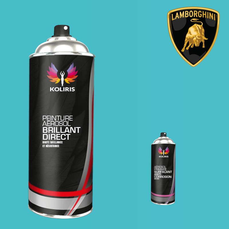 Pack 2 aérosols peinture voiture Lamborghini 1K brillant 400ml