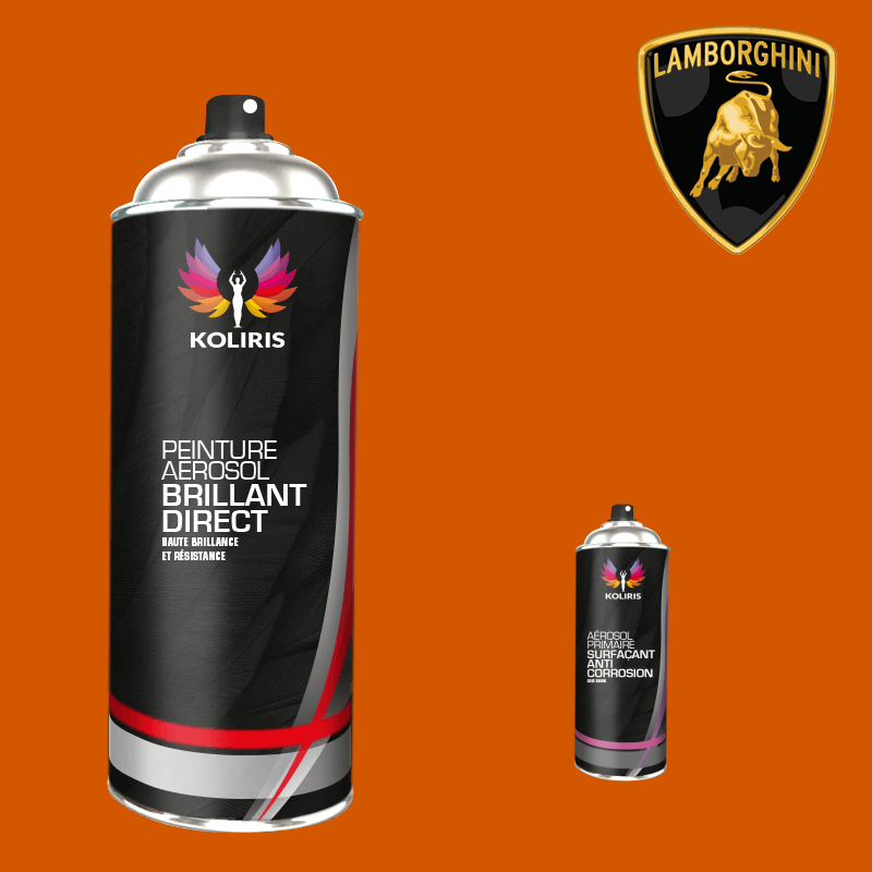 Pack 2 aérosols peinture voiture Lamborghini 1K brillant 400ml