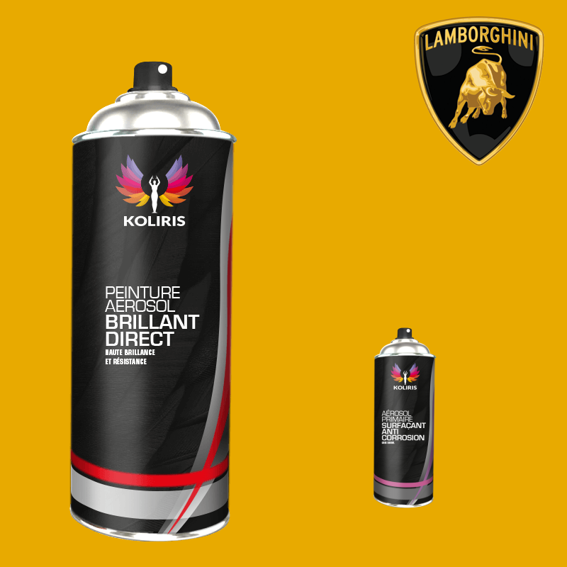 Pack 2 aérosols peinture voiture Lamborghini 1K brillant 400ml