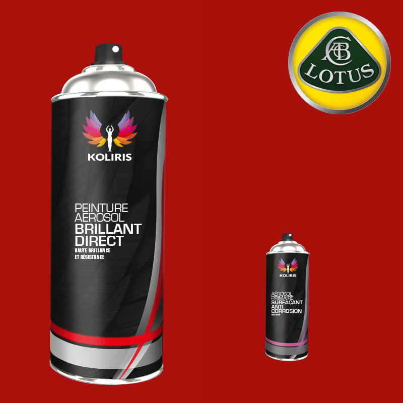 Pack 2 aérosols peinture voiture 1K brillant Lotus 400ml - Carenciel.pro