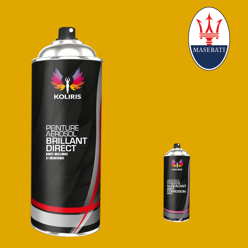 Pack 2 aérosols peinture voiture 1K brillant Maserati