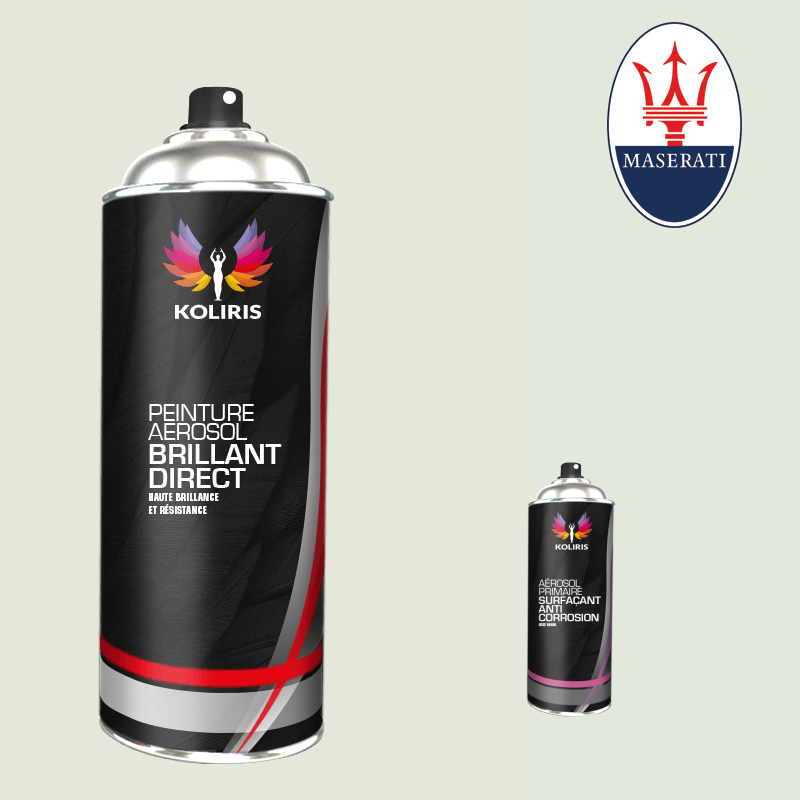 Pack 2 aérosols peinture voiture 1K brillant Maserati