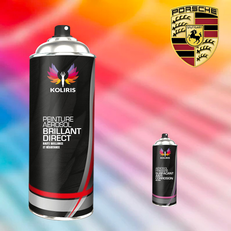 Pack 2 aérosols peinture voiture 1K brillant Porsche 400ml