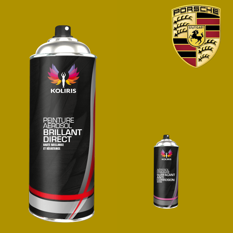 Pack 2 aérosols peinture voiture 1K brillant Porsche 400ml