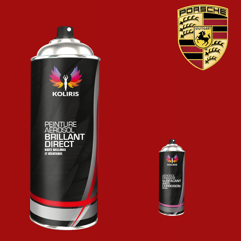 Pack 2 aérosols peinture voiture 1K brillant Porsche 400ml