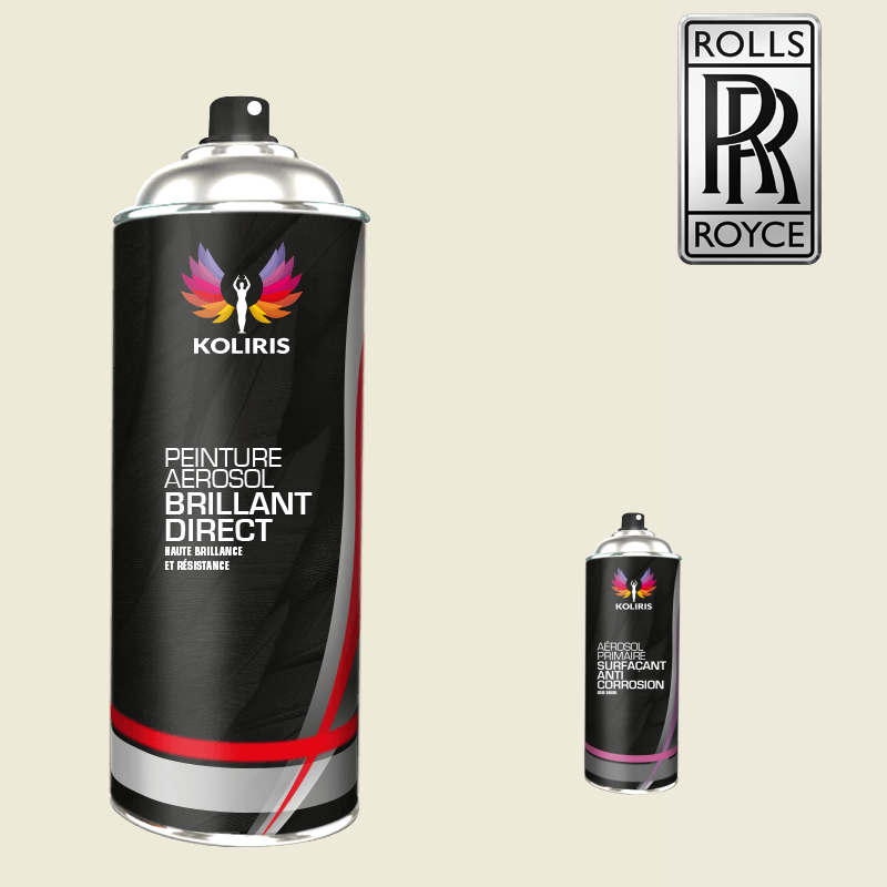Pack 2 aérosols peinture voiture 1K brillant Rolls Royce 400ml - carenciel.pro