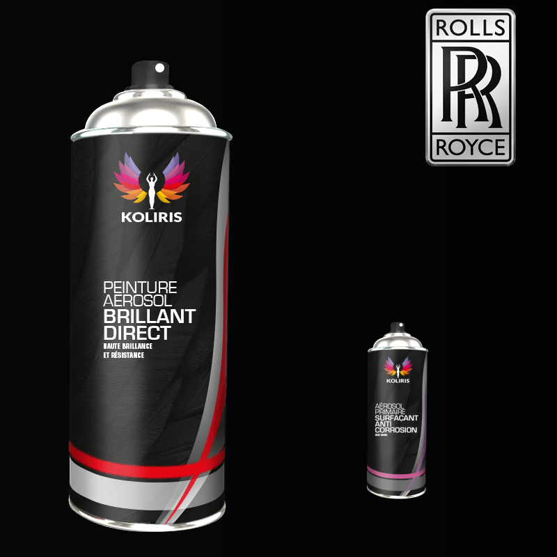 Pack 2 aérosols peinture voiture 1K brillant Rolls Royce 400ml - carenciel.pro