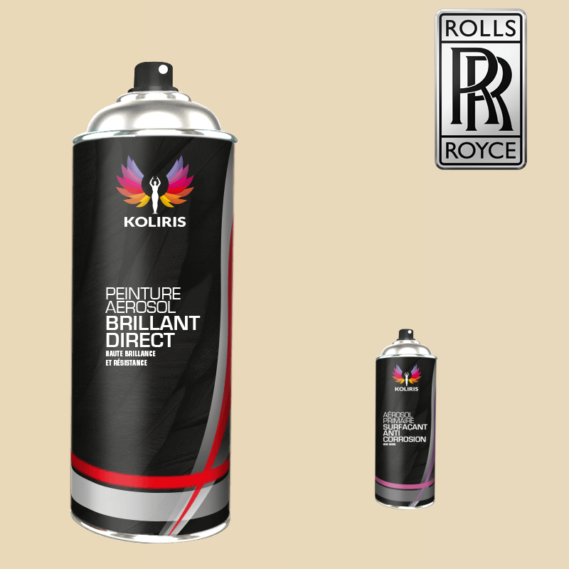 Pack 2 aérosols peinture voiture 1K brillant Rolls Royce 400ml - carenciel.pro