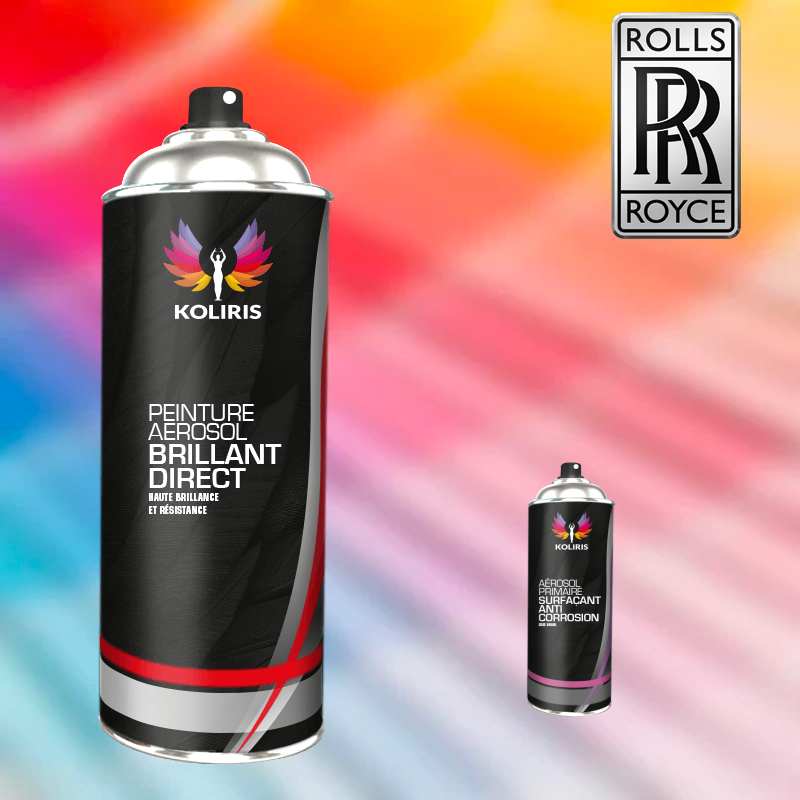 Pack 2 aérosols peinture voiture 1K brillant Rolls Royce 400ml - carenciel.pro