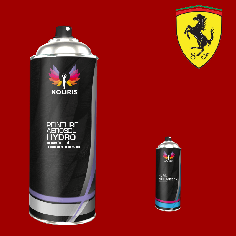 Pack 2 aérosols peinture voiture hydro Ferrari
