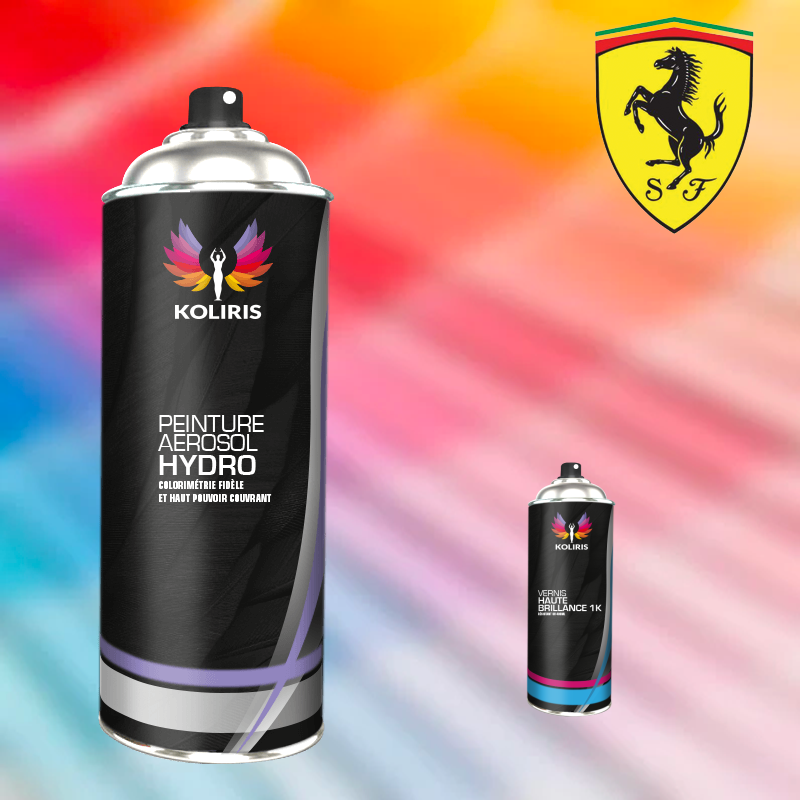 Pack 2 aérosols peinture voiture hydro Ferrari