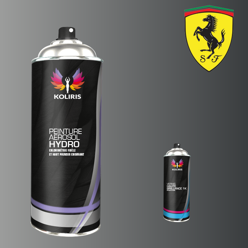 Pack 2 aérosols peinture voiture hydro Ferrari