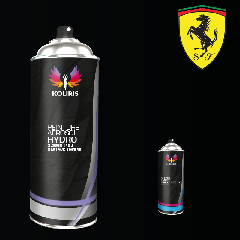 Pack 2 aérosols peinture voiture hydro Ferrari