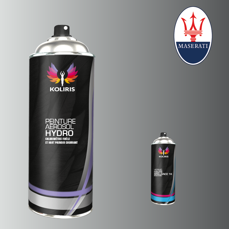 Pack 2 aérosols peinture voiture hydro Maserati 400ml