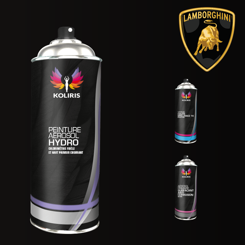 Pack 3 aérosols peinture voiture hydro Lamborghini 400ml