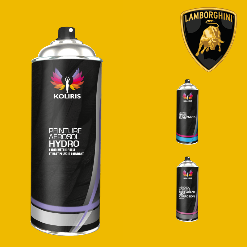 Pack 3 aérosols peinture voiture hydro Lamborghini 400ml