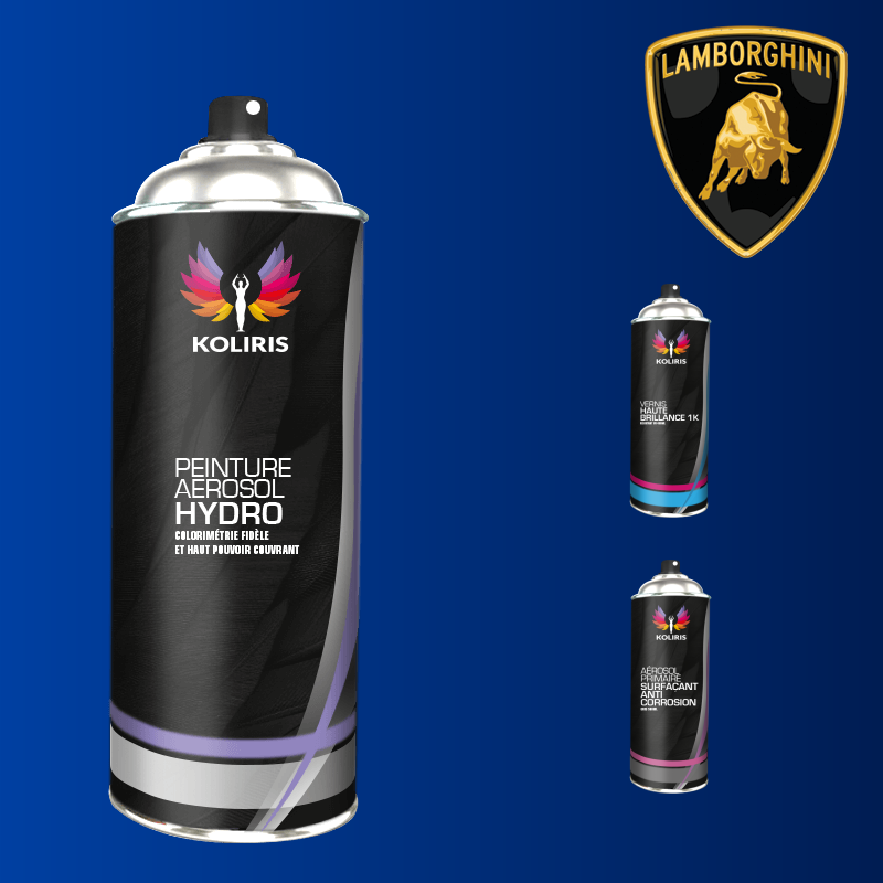 Pack 3 aérosols peinture voiture hydro Lamborghini 400ml