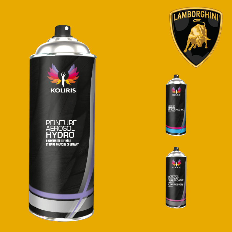 Pack 3 aérosols peinture voiture hydro Lamborghini 400ml
