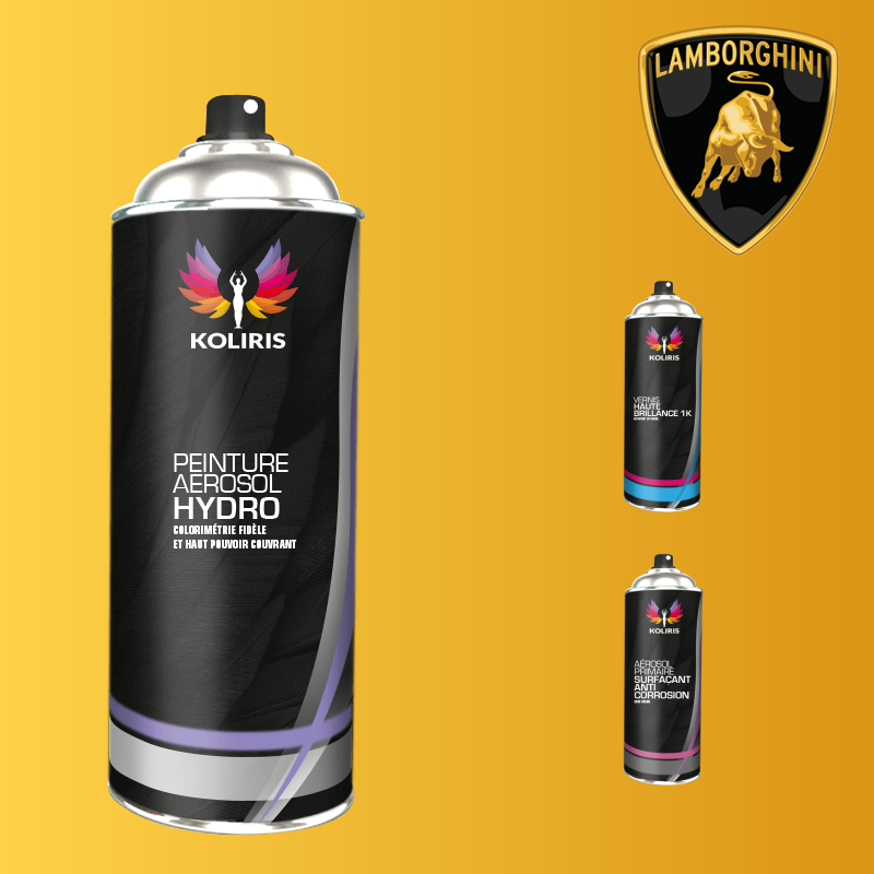 Pack 3 aérosols peinture voiture hydro Lamborghini 400ml