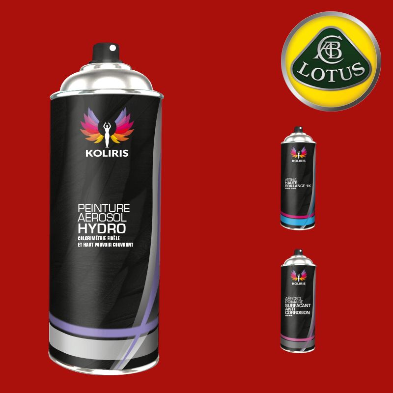 Pack 3 aérosols peinture voiture hydro Lotus