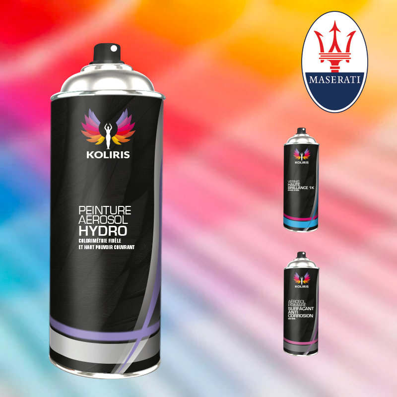 Pack 3 aérosols peinture voiture Maserati 400ml