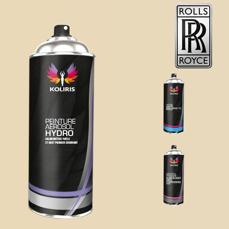 Pack 3 aérosols peinture voiture hydro Rolls Royce 400ml - Carenciel.pro