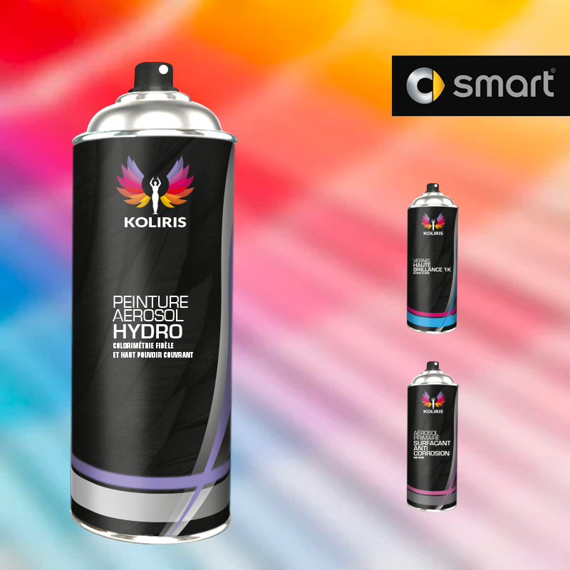 Pack 3 aérosols peinture voiture hydro Smart