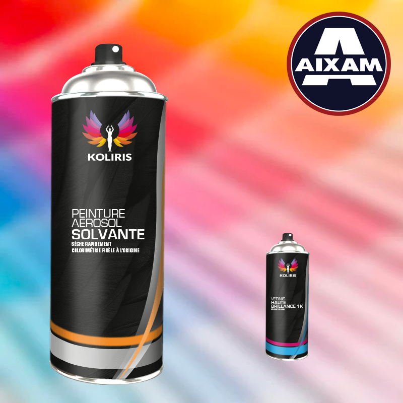 Pack 2 aérosols peinture voiture solvant Aixam