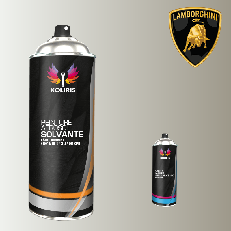 Pack 2 aérosols peinture voiture solvant Lamborghini 400ml - Carenciel