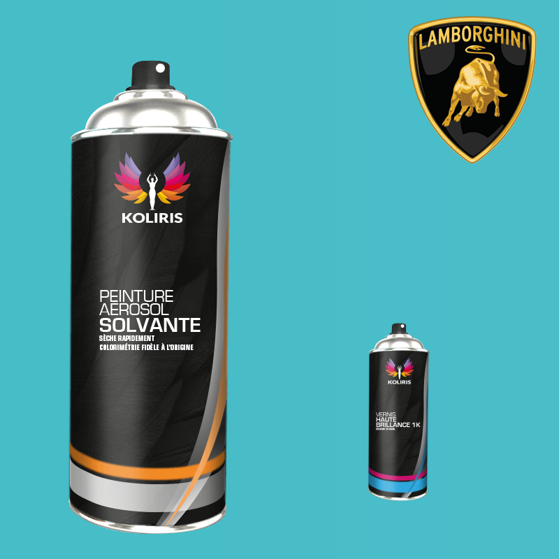 Pack 2 aérosols peinture voiture solvant Lamborghini 400ml - Carenciel