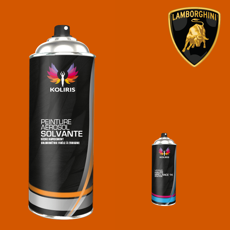 Pack 2 aérosols peinture voiture solvant Lamborghini 400ml - Carenciel