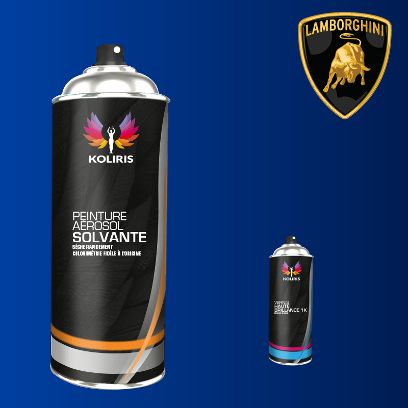Pack 2 aérosols peinture voiture solvant Lamborghini 400ml - Carenciel