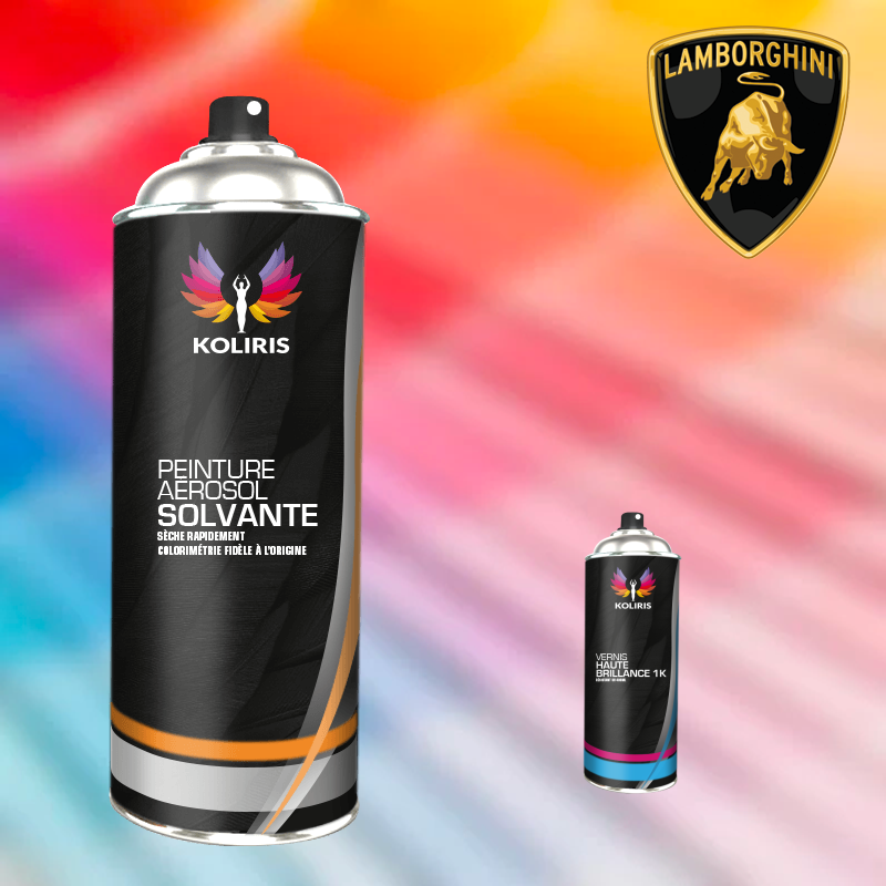 Pack 2 aérosols peinture voiture solvant Lamborghini 400ml - Carenciel