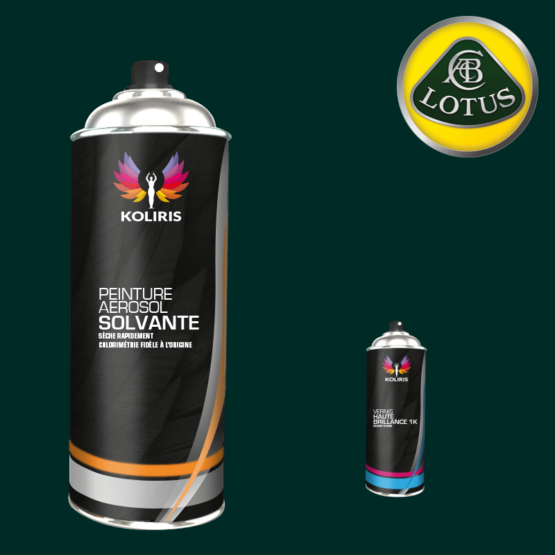 Pack 2 aérosols peinture voiture solvant Lotus