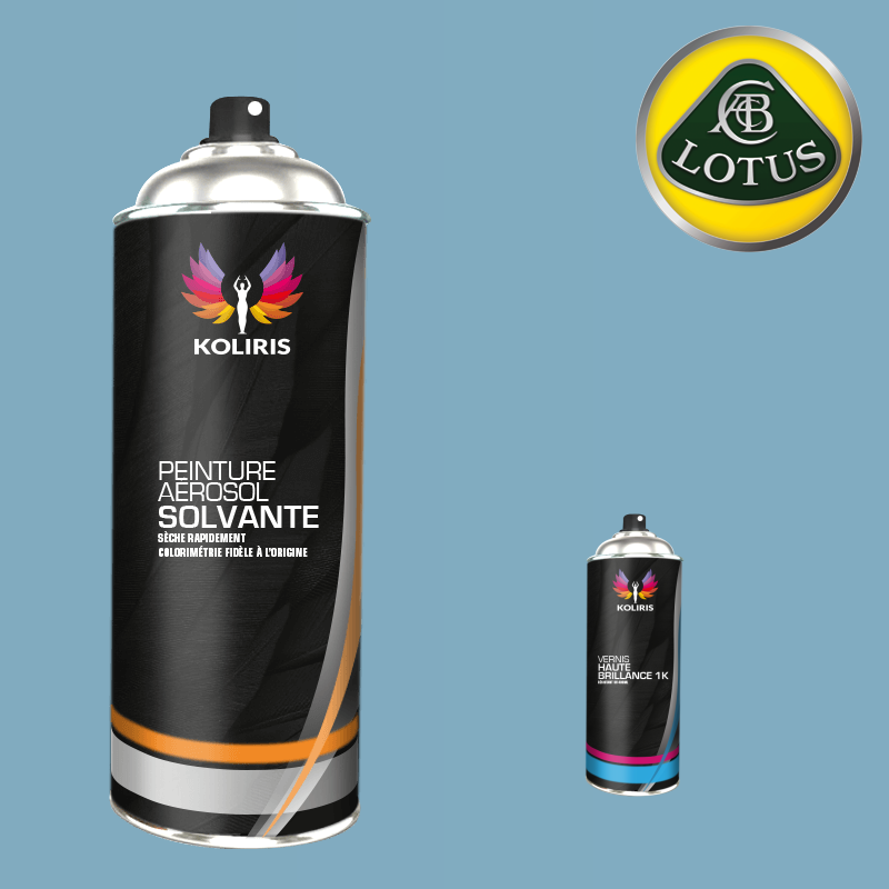 Pack 2 aérosols peinture voiture solvant Lotus