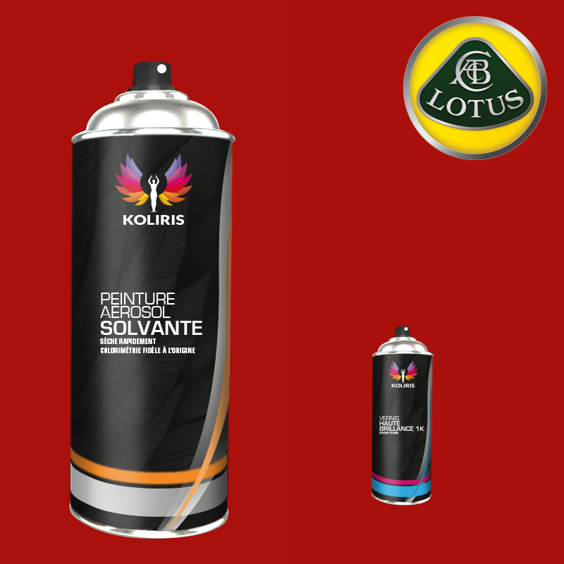 Pack 2 aérosols peinture voiture solvant Lotus