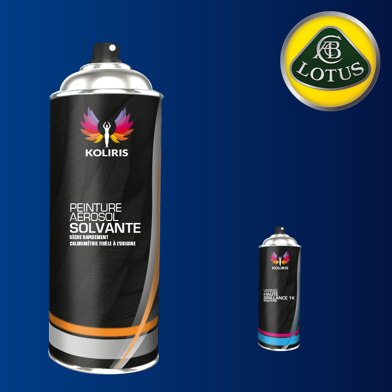 Pack 2 aérosols peinture voiture solvant Lotus
